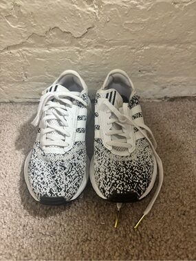 adidas Black & White Speckled Youth Sneakers